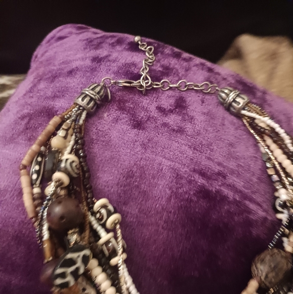 !!Chico's 12 Strand Beaded Necklace 16" - Picture 9 of 10